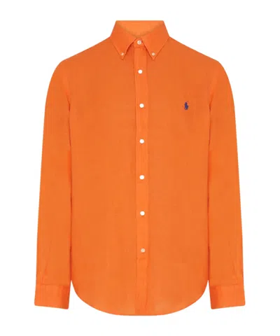 Polo Ralph Lauren Long Sleeved Shirt In Orange