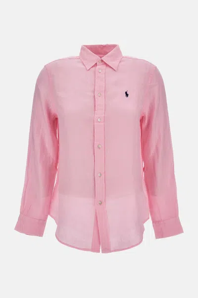 Polo Ralph Lauren Long-sleeved Shirt In Pink