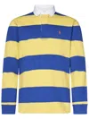 Polo Ralph Lauren The Iconic Rugby Shirt Man Polo Shirt Bright Blue Size L Cotton