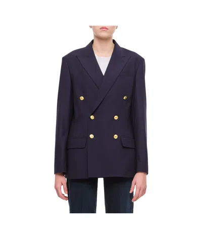 POLO RALPH LAUREN POLO RALPH LAUREN DOUBLE-BREASTED CREPE BLAZER