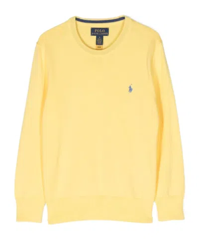 Polo Ralph Lauren Kids' Polo Pony Cotton Jumper In Yellow
