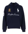 Polo Ralph Lauren Hooded Sweatshirt With Front Pocket And Ribbed Cuffs In Blue