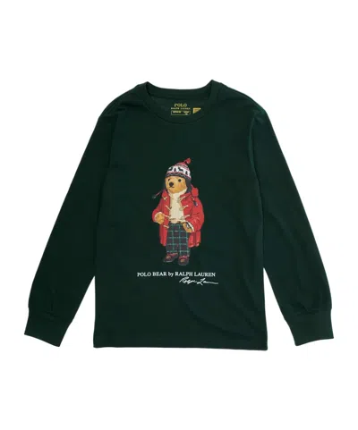 Polo Ralph Lauren Kids Polo Bear Crewneck T-shirt In Grün