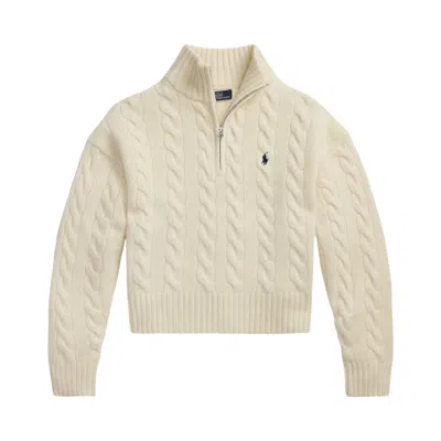 Pre-owned Polo Ralph Lauren Long Sleeve-mock Neck-pullover-sweater 'authentic Cream' | Women's Size Xl