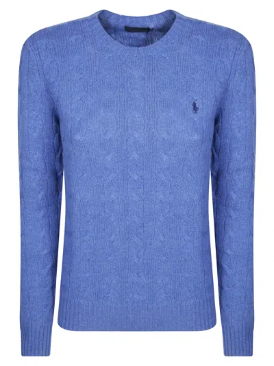 Polo Ralph Lauren Long Sleeve-pullover Cable Knit Crew Sweater In Blue