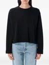 Polo Ralph Lauren Cropped Shrunken Fit Jersey Long-sleeve T-shirt In Black