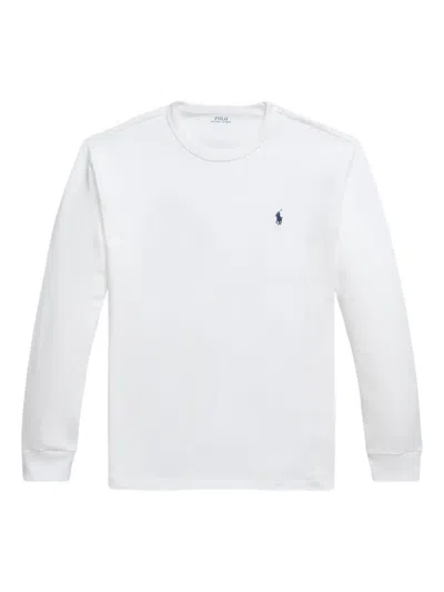 Polo Ralph Lauren Long-sleeves Crew-neck T-shirt In White
