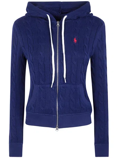 Polo Ralph Lauren Long Sleeves Full Zip Sweatshirt In Blue