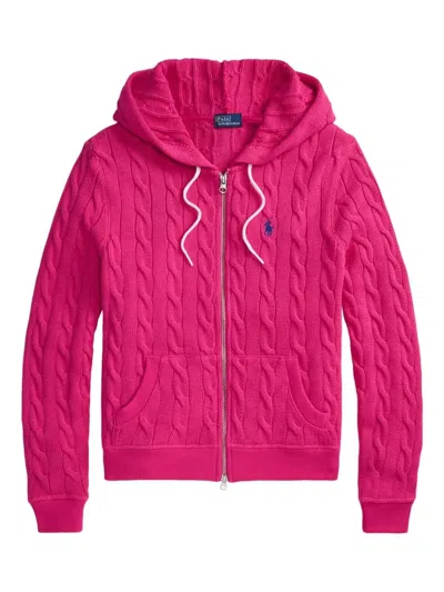 Polo Ralph Lauren Long Sleeves Full Zip Sweatshirt In Purple