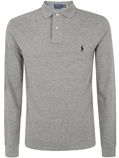 Polo Ralph Lauren Ralph Lauren Long Sleeve Polo T Shirt Grey