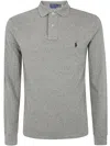 Polo Ralph Lauren Ralph Lauren Long Sleeve Polo T Shirt Grey In Grey