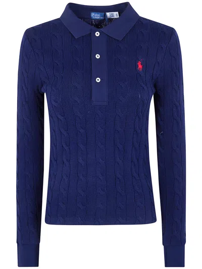 Polo Ralph Lauren Long Sleeves Polo Shirt In Blue