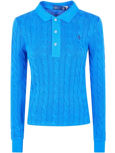 Polo Ralph Lauren Long Sleeves Polo Shirt In Blue