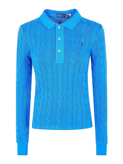 Polo Ralph Lauren Long Sleeves Polo Shirt In Blue