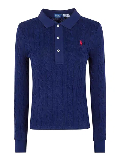 Polo Ralph Lauren Long Sleeves Polo Shirt In Blue