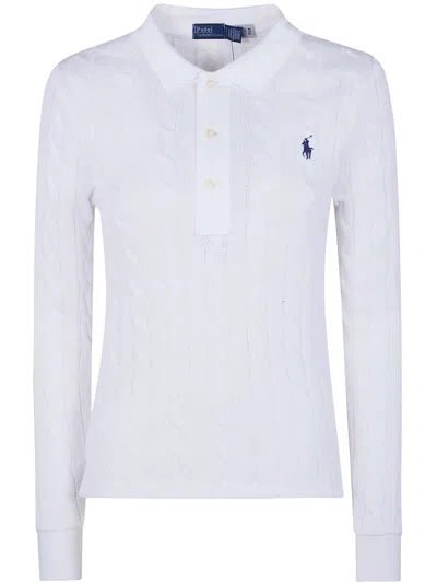 Polo Ralph Lauren Long Sleeves Polo Shirt In White