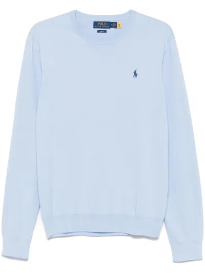 Polo Ralph Lauren Long Sleeves Round Neck Classic Sweater In Blue