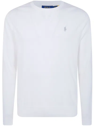 Polo Ralph Lauren Long Sleeves Round Neck Classic Sweater In White