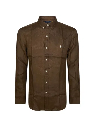 Polo Ralph Lauren Long Sleeves Sport Shirt In Green