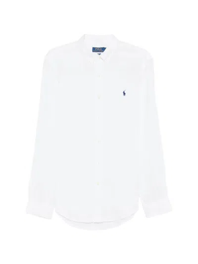 Polo Ralph Lauren Long Sleeves Sport Shirt In White