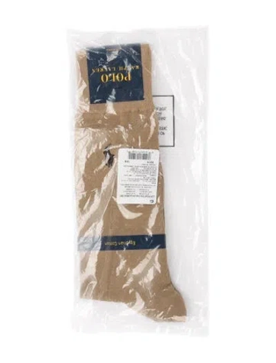 Pre-owned Polo Ralph Lauren Long Socks  W/tags In Neutrals