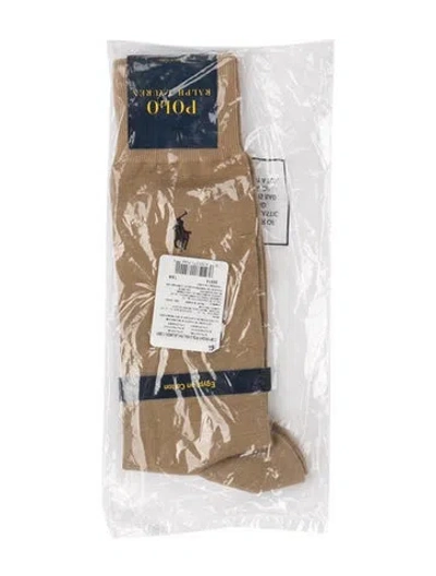 Pre-owned Polo Ralph Lauren Long Socks W/tags In Neutrals