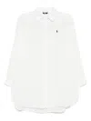 Polo Ralph Lauren Long White Cotton And Linen Blend Shirt