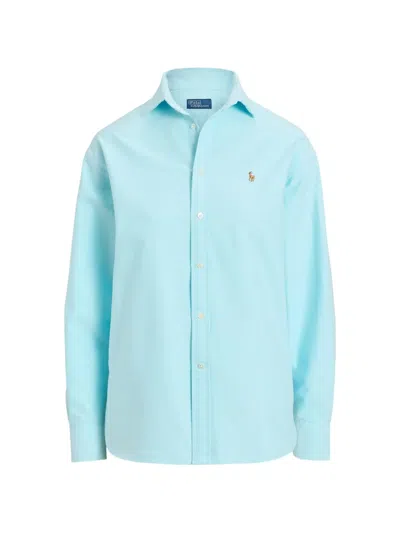 Polo Ralph Lauren Long-sleeve Buttoned Shirt In Blue
