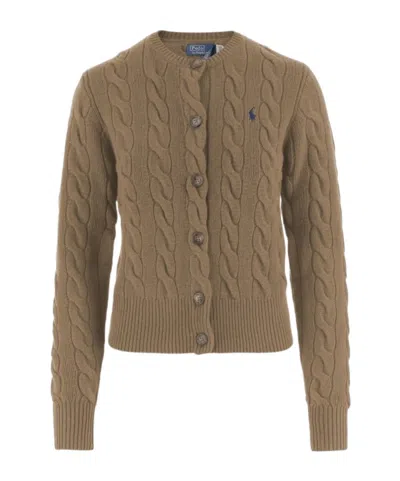 Polo Ralph Lauren Long-sleeve Cardigan In Brown