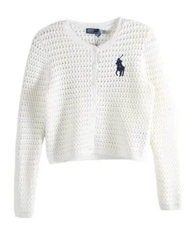 Polo Ralph Lauren Long-sleeve Crew-neck Cardigan In Neutral