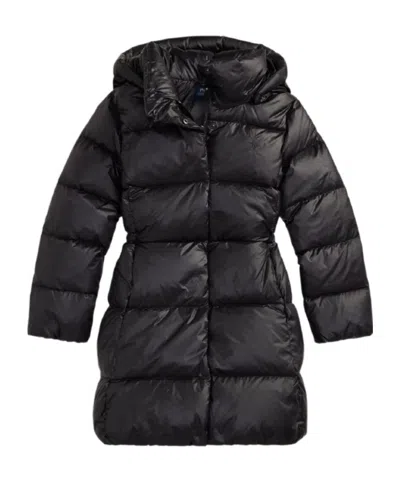 Polo Ralph Lauren Long-sleeve Hooded Padded Jacket In Black
