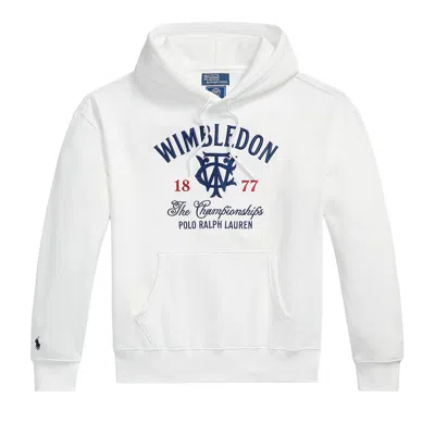 Pre-owned Polo Ralph Lauren Long-sleeve Hooded Pullover Sweatshirt 'white' | Men's Size L