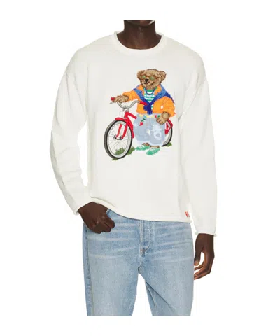 Polo Ralph Lauren Long Sleeve Cotton Novelty Harbor Island Bear Rollneck Sweater In White