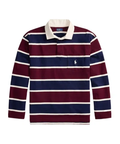 Polo Ralph Lauren Classic Long Sleeve Knitted Polo Shirt In Multi
