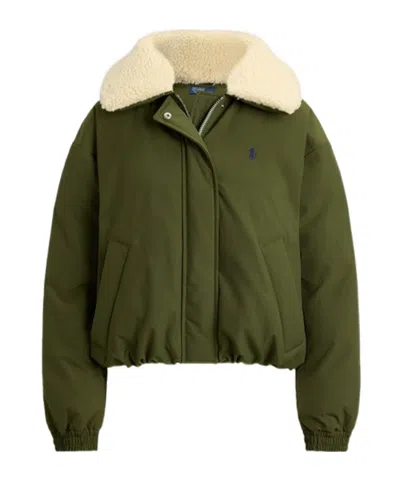 Polo Ralph Lauren Long-sleeved Down Jacket In Green