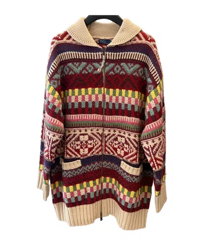 Polo Ralph Lauren Long-sleeved Knitted Cardigan In Multi