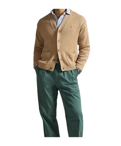 Polo Ralph Lauren Long-sleeved Knitted Cardigan In Neutral