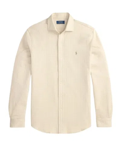 Polo Ralph Lauren Long-sleeved Sports Shirt In Neutral