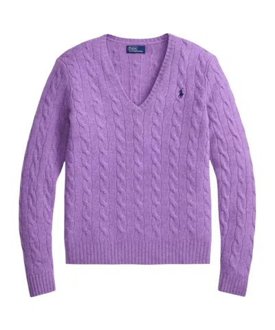 Polo Ralph Lauren Long-sleeved Sweater In Purple