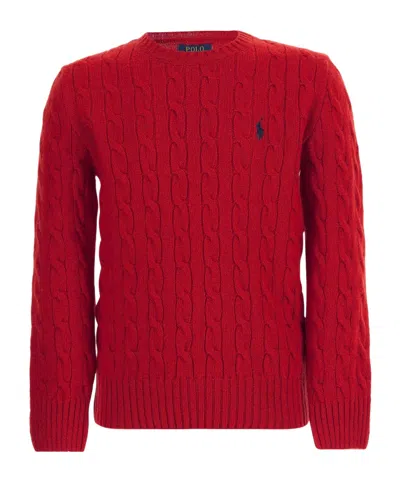 Polo Ralph Lauren Long-sleeved Sweater In Red