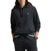 Polo Ralph Lauren Loopback Cotton Fleece Hoodie In Black