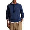 Polo Ralph Lauren Loopback Cotton Fleece Hoodie In Blue