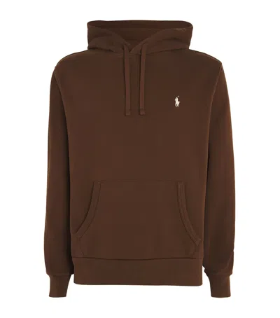 Polo Ralph Lauren Loopback Cotton Hoodie In Brown