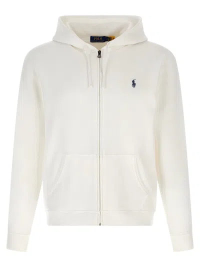 Polo Ralph Lauren Loopback Cotton Hoodie In Cream