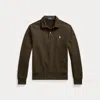 Polo Ralph Lauren Loopback Fleece Collared Sweatshirt In Green