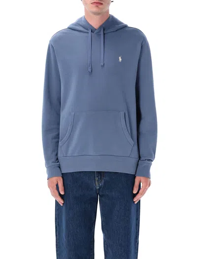 Polo Ralph Lauren Loopback Fleece Hoodie In Blue