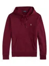 Polo Ralph Lauren Wine-hued Hoodie With Plush Loopback Interior In Red