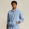 Polo Ralph Lauren Loopback Fleece Quarter-zip Sweatshirt In Chambray Blue