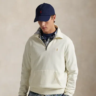 Polo Ralph Lauren Loopback Fleece Quarter-zip Sweatshirt In Clubhouse Cream