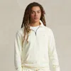 Polo Ralph Lauren Loopback Fleece Quarter-zip Sweatshirt In White